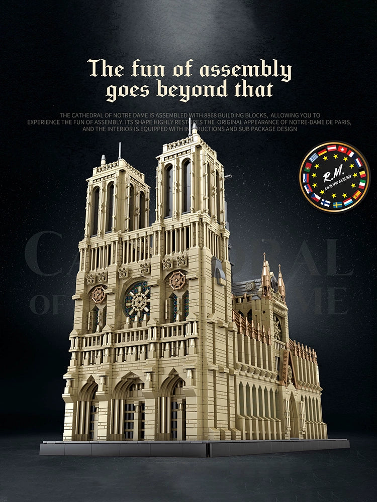 Zhen Brick Reobrix Building Blocks Notre Dame De Paris Building Assemble Street View