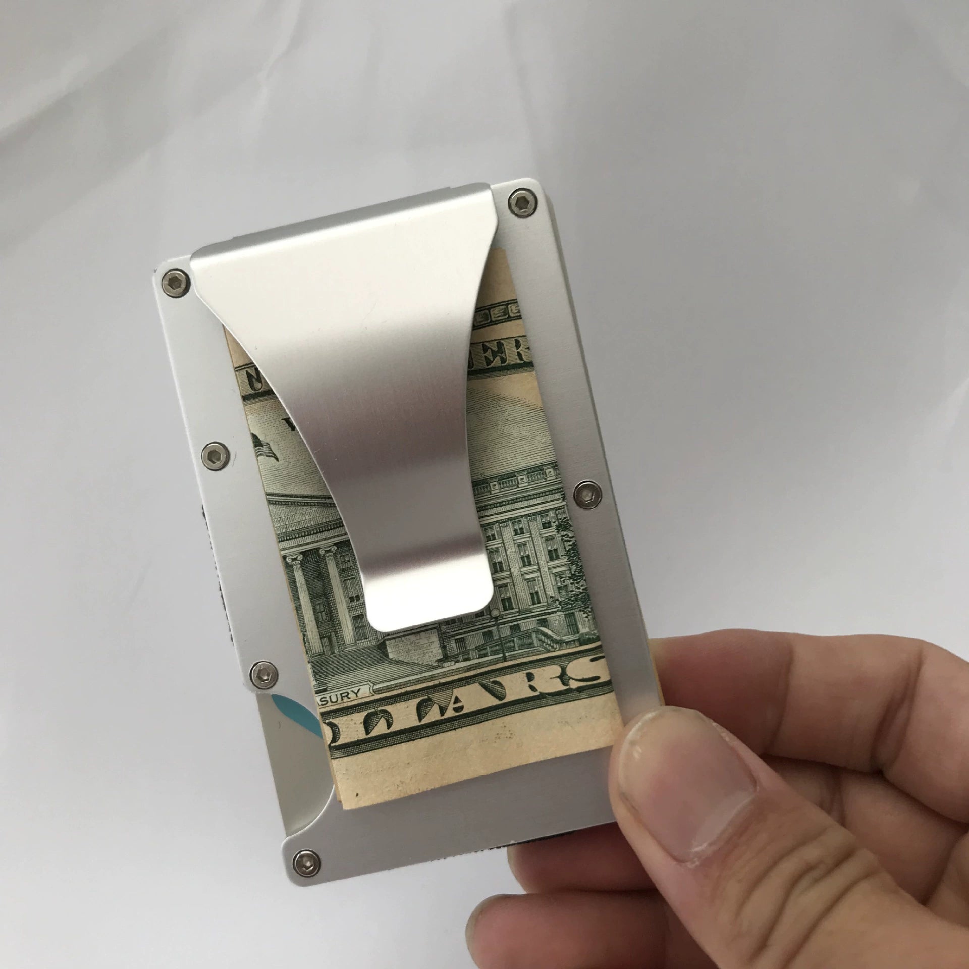 Aluminum Alloy Men 'S Card Holder One-Piece Texture Wallet
