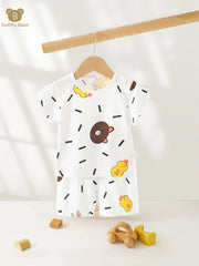 Summer Suit Baby Purified Cotton Thin Short Sleeve Tops Newborn Separates Clothes Boys and Girls Summer Shorts
