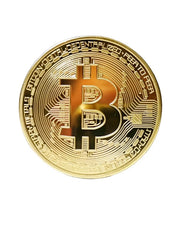 Brass Handmade Bitcoin Gold Coin BTC Dollar Pure Copper Bit Commemorative Coin 24K Real Gold