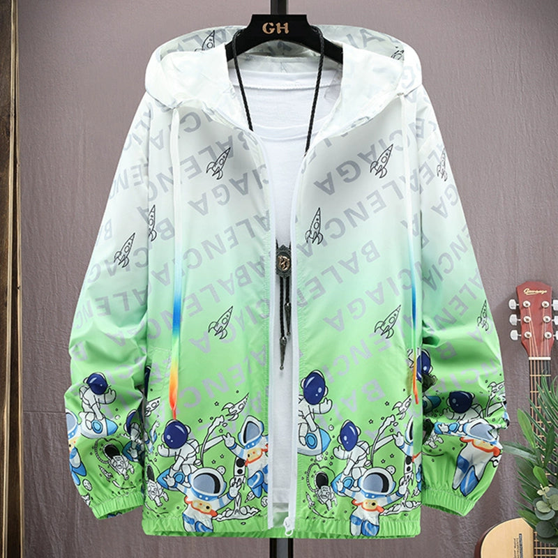 Teenager Ice Silk Sun Protection Clothing Men's Summer Thin Jacket