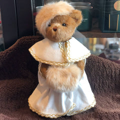 Authentic White Dress Lady Five Joint Teddy Bear Birthday Exquisite Gift Teddy Bear Doll Plush Toys