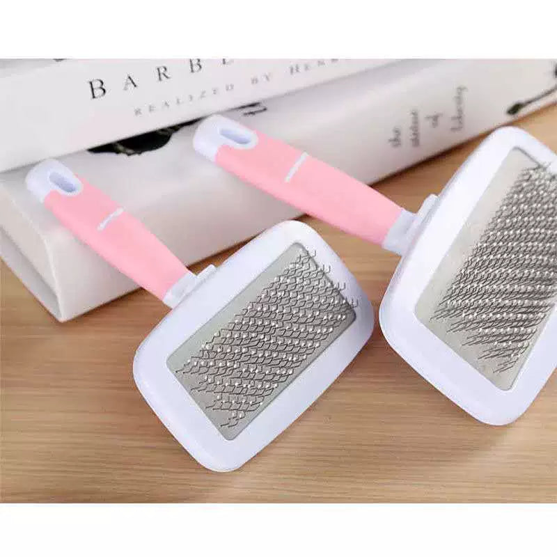 Pet Needle Comb Beauty Comb Dog Comb White Handle Brush