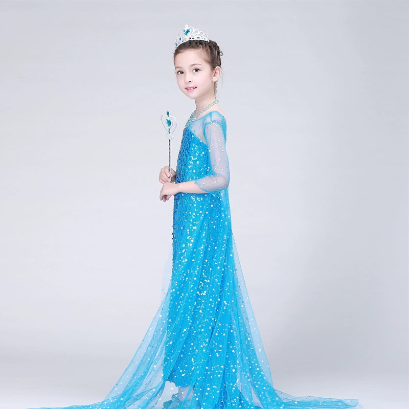 Elsa Women's Kids Clothing Frozen Princess Dress