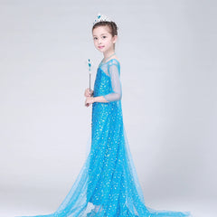 Elsa Women's Kids Clothing Frozen Princess Dress