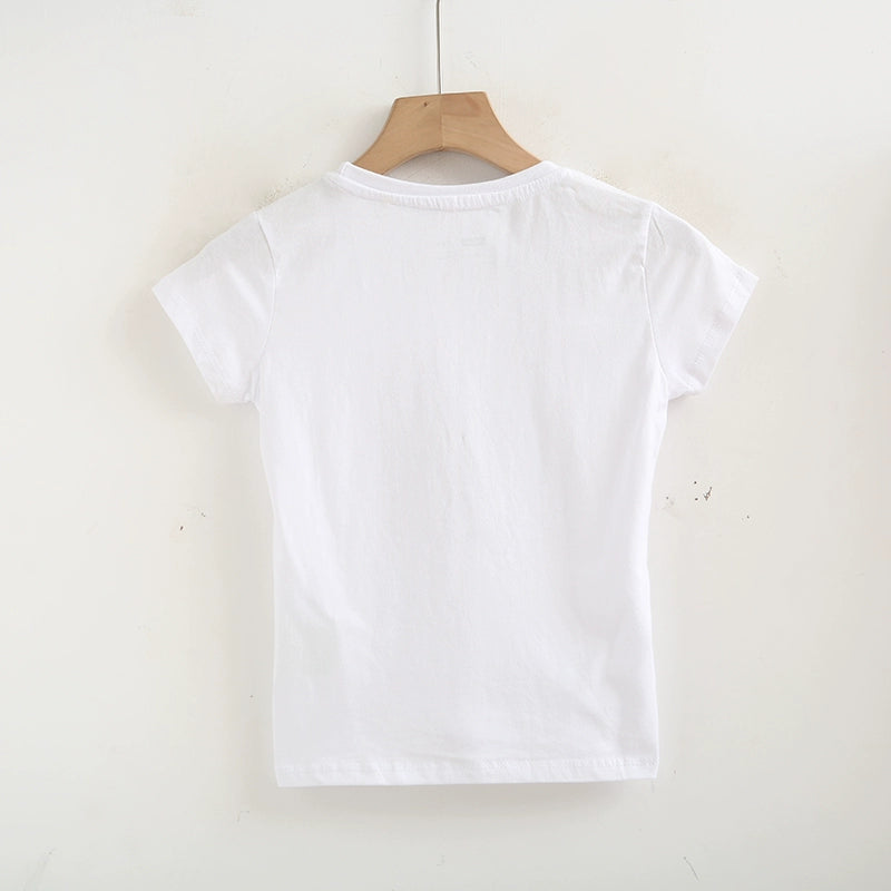 Children's Clothing Pure Cotton Baby Half Sleeve Girl T-shirt