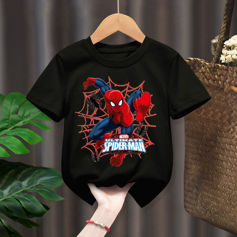 Spider-Man Crew Neck Loose Boy Baby Short Sleeve T-shirt