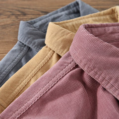 Long Sleeves Corduroy Work Spring and Autumn Casual Shirt