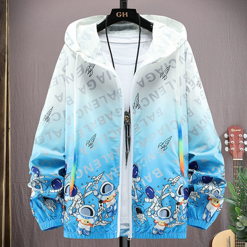 Teenager Ice Silk Sun Protection Clothing Men's Summer Thin Jacket