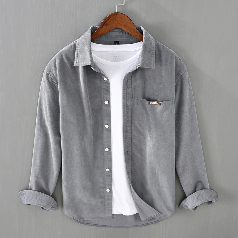 Long Sleeves Corduroy Work Spring and Autumn Casual Shirt