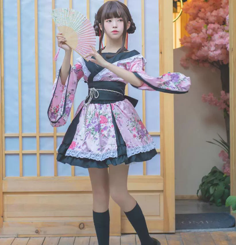 Ancient Costume and Japanese Style Flower Kui Cosplay Costume