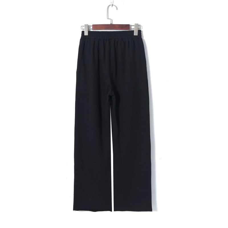 Women's Spring Clothing Korean Style Minimalist Solid Color Casual Trousers