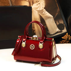 Spring and Summer Bright Leather Elegant Middle-Aged Shoulder Bag