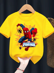 Spider-Man Crew Neck Loose Boy Baby Short Sleeve T-shirt