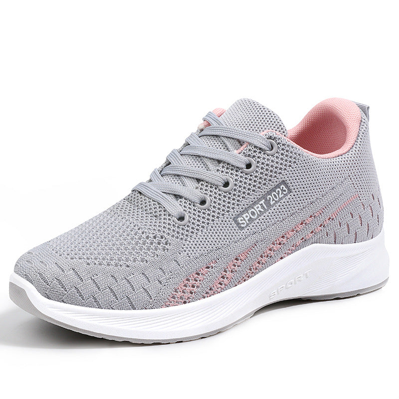 Flat Fly Woven Mesh Sneakers Women's Soft Bottom