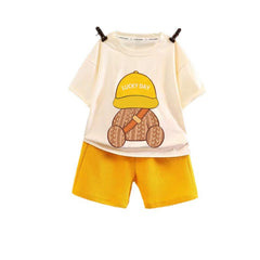 Summer Casual Loose Short Sleeves Waffle Baby Clothes