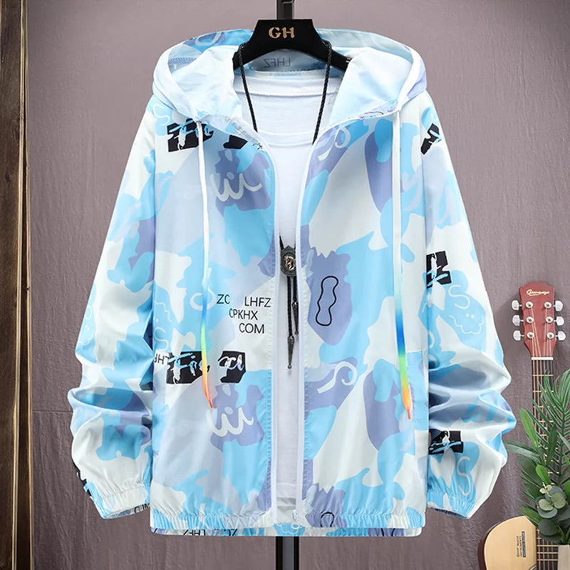 Teenager Ice Silk Sun Protection Clothing Men's Summer Thin Jacket