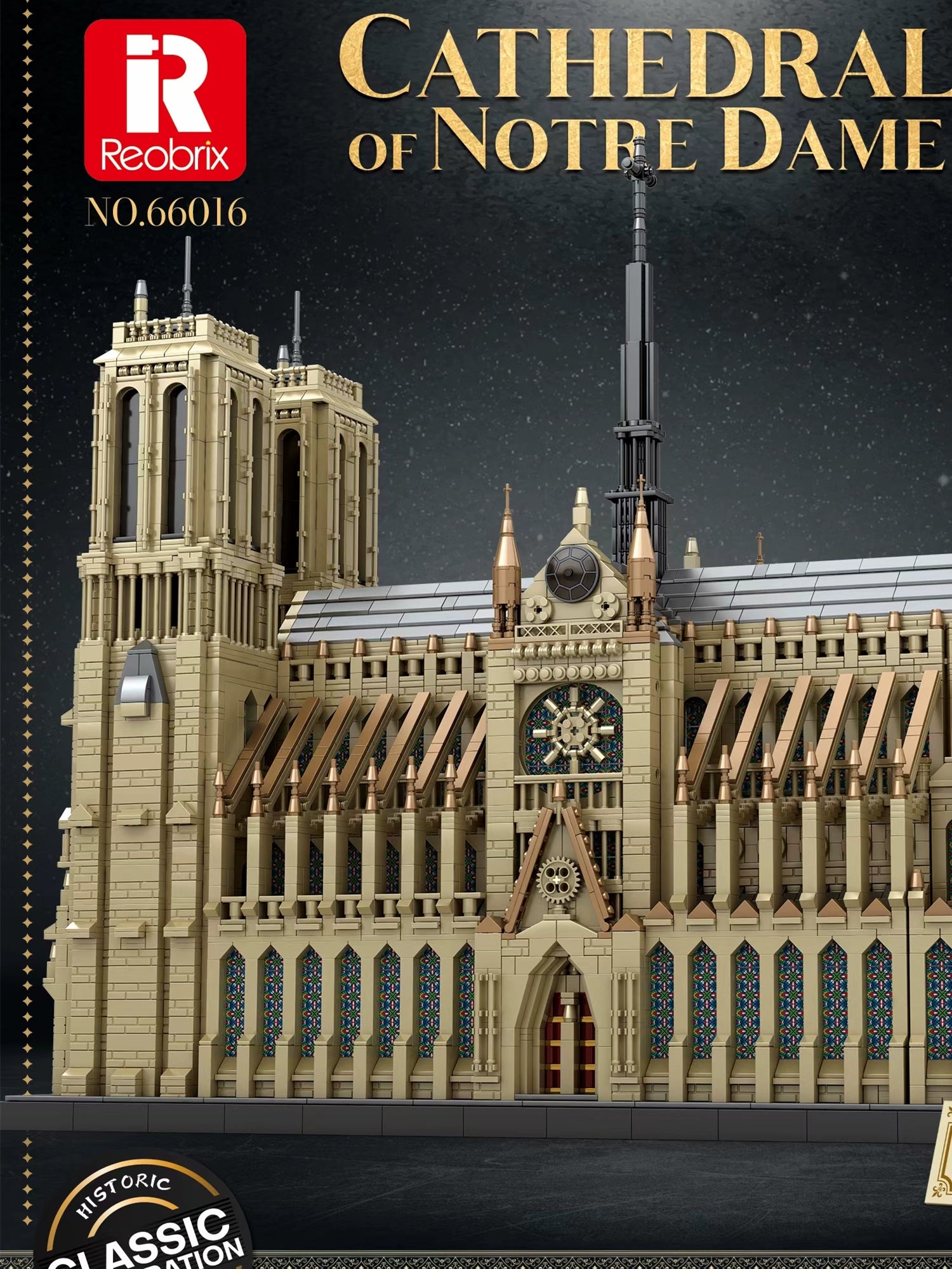 Dame De Paris Gothic Building Super Large Particle Assembled Educational Building Blocks Toy Model