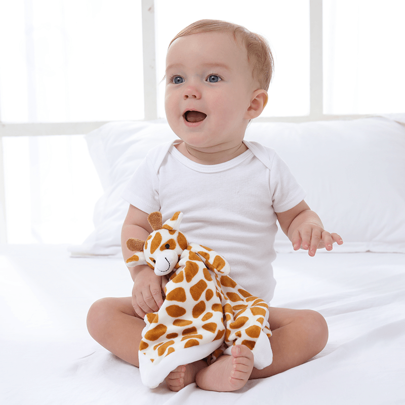 Apricot Lamb Giraffe Appeasing Towel Baby Accessible Baby Sleep Comfort Doll Plush Toys