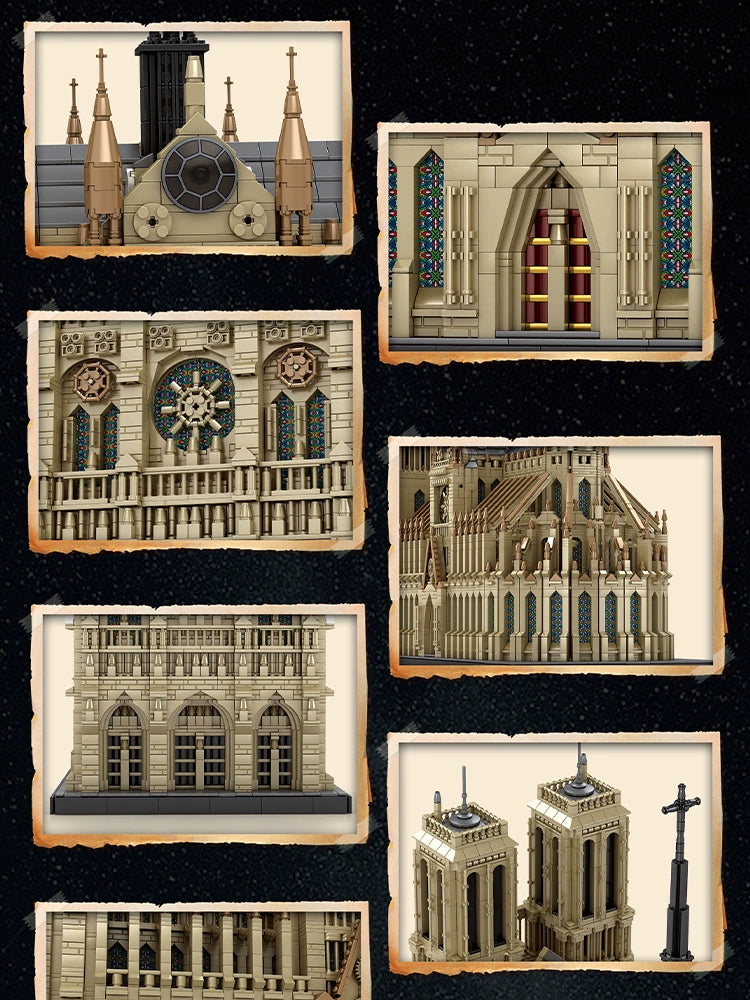 Zhen Brick Reobrix Building Blocks Notre Dame De Paris Building Assemble Street View