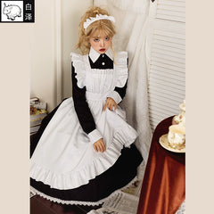 Baize Cartoon Original Authentic for Men Maid Costume Two-Dimensional Clothes Black and White