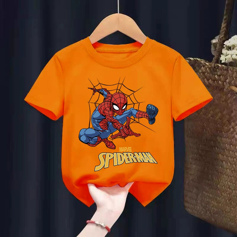 Spider-Man Crew Neck Loose Boy Baby Short Sleeve T-shirt