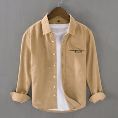 Long Sleeves Corduroy Work Spring and Autumn Casual Shirt