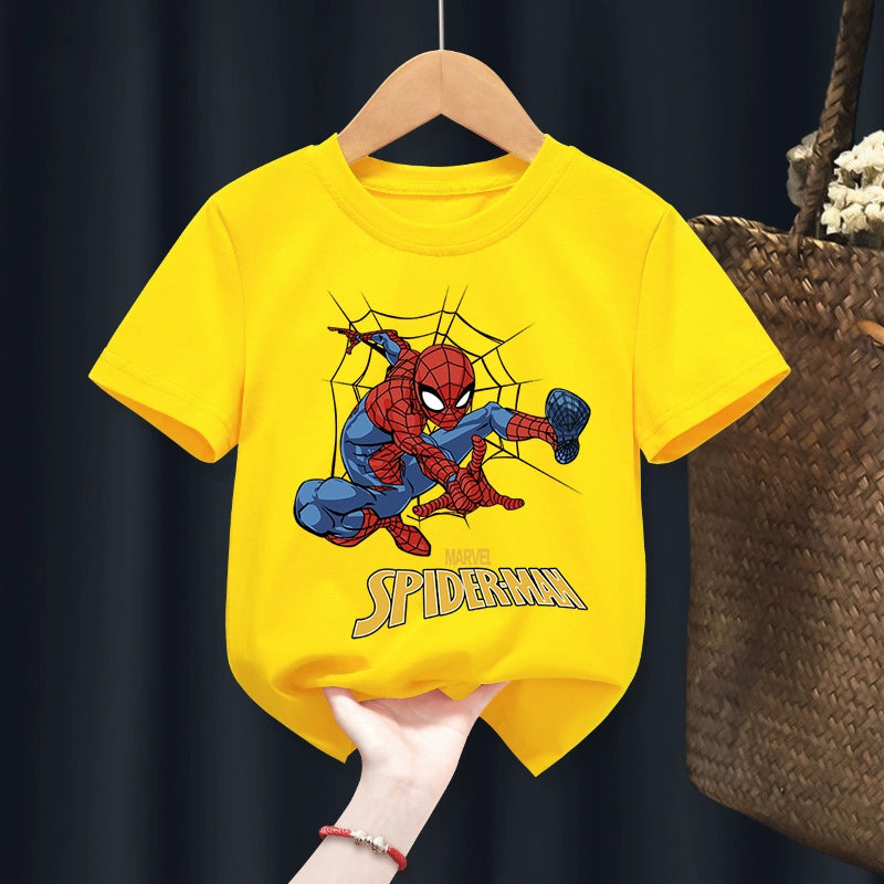 Spider-Man Crew Neck Loose Boy Baby Short Sleeve T-shirt