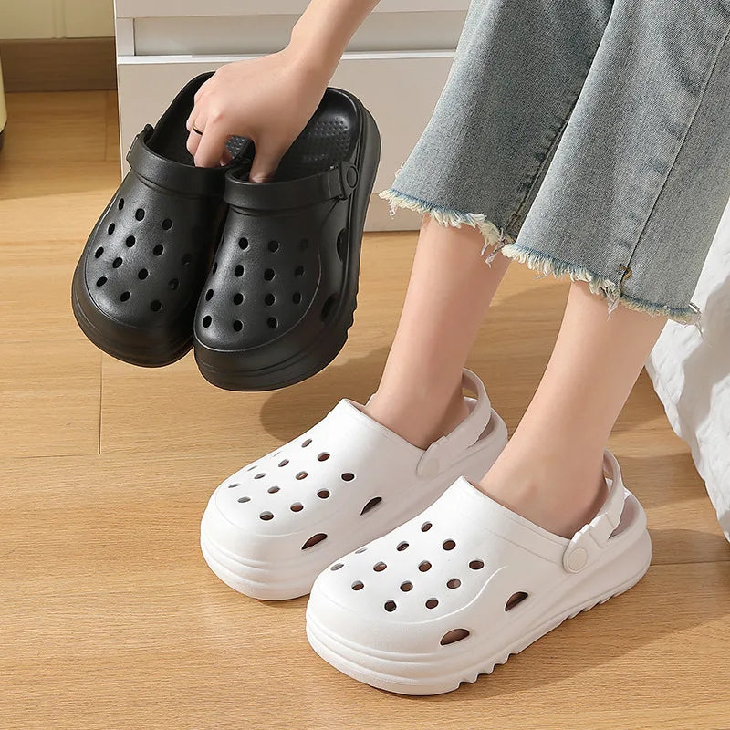 Hollow Out Closed Toe Summer Sandals Women & men New Thick Bottom Platform Sandals