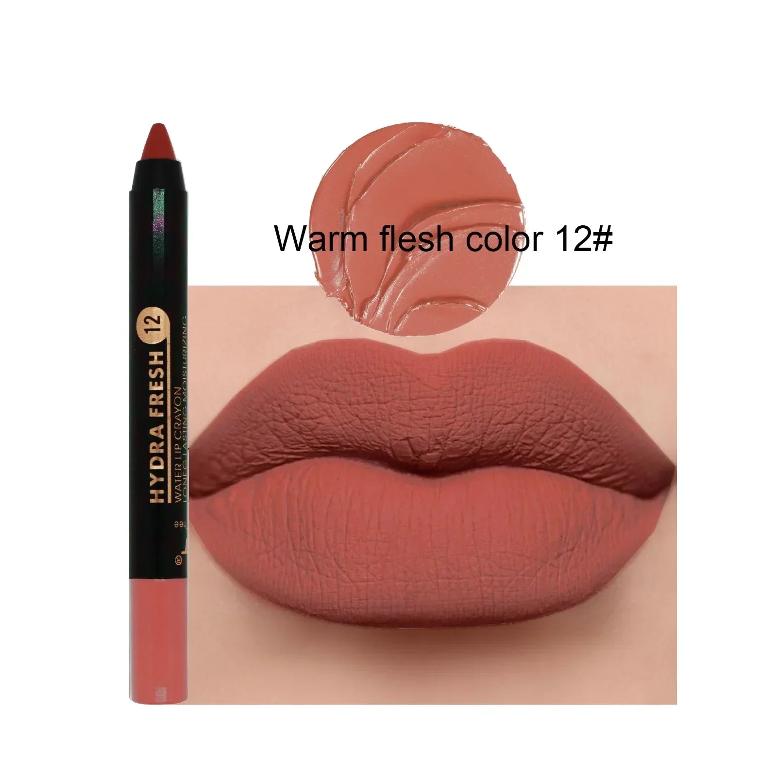 Matte Velvet Lipstick Pencil Waterproof Long Lasting Red Lip Sticks Non-Stick Cup Makeup Lip Tint Pencil