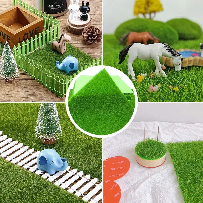 Mini Artificial Moss Turf Lawn Wall Green Plants DIY Simulation Grass