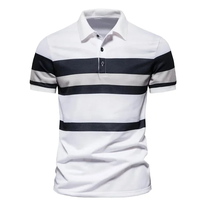 Men's Summer Fashion T-Shirts Lapel Quick Drying Anti Pilling Short-sleeved  Business Casual Polo Shirts Tee