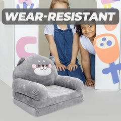 Folding Children's Sofa Plush Armchair for Bed Kids Armchairs Babies Pearlescent