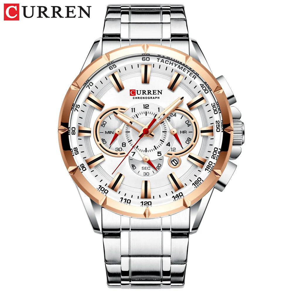 Watch For Men Top Brand Business Luxury High Quality Men Watch Calendar Stop Watch