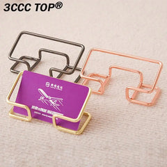 1PCS Metal Business Card Holder Desk Bracket Cards Display Holders School Office Organizer Accessories