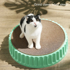 Round Cat Scratcher Pad Grinding Claws Cardboard Corrugated Paper Cats Scratching Board