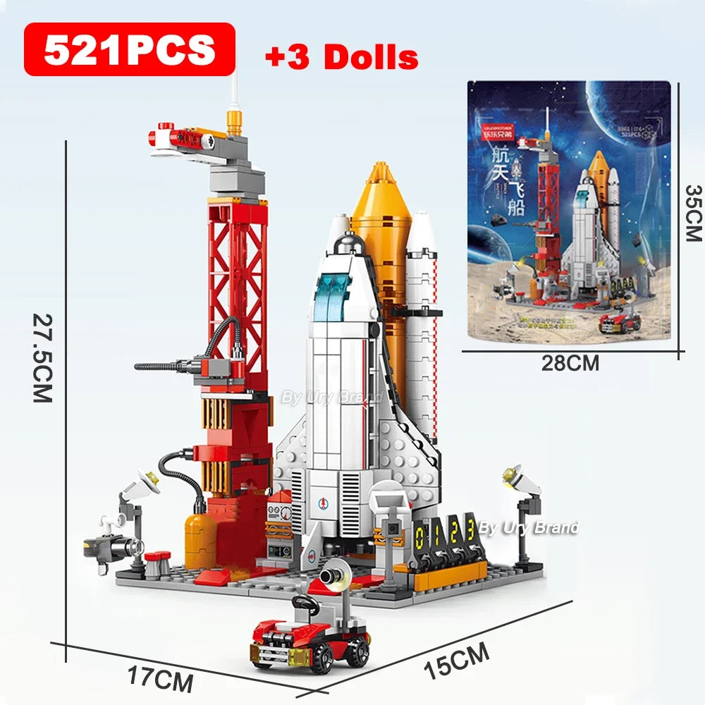 Rocket City Series Aviation Aeroplane Space Station Building Blocks