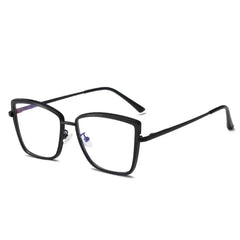 Cat Eye Women Oversized Eyeglasses Frame Anti Blue Light Glasses Myopia Glasses Frame Flat Lens Men