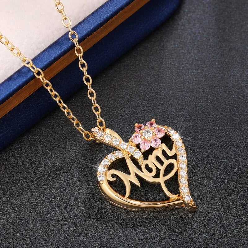 Mother's Day Necklace for Mom Luxury Trendy Craved Pendant