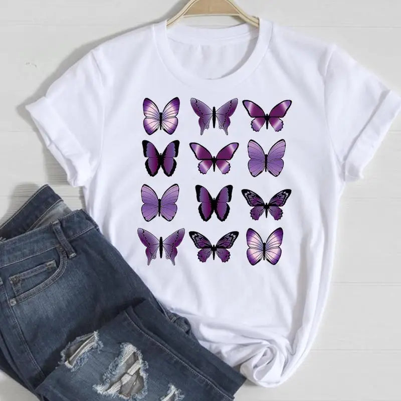 Printed Dress Blouse Women's T-shirt Graphic T Shirts  Women Clothing