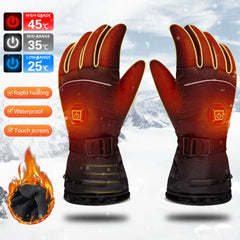 Heated Rechargeable Gloves Electric Heated Gloves Thermal Heat Gloves Winter Warm Skiing Snowboarding Hunting Fishing Cycling