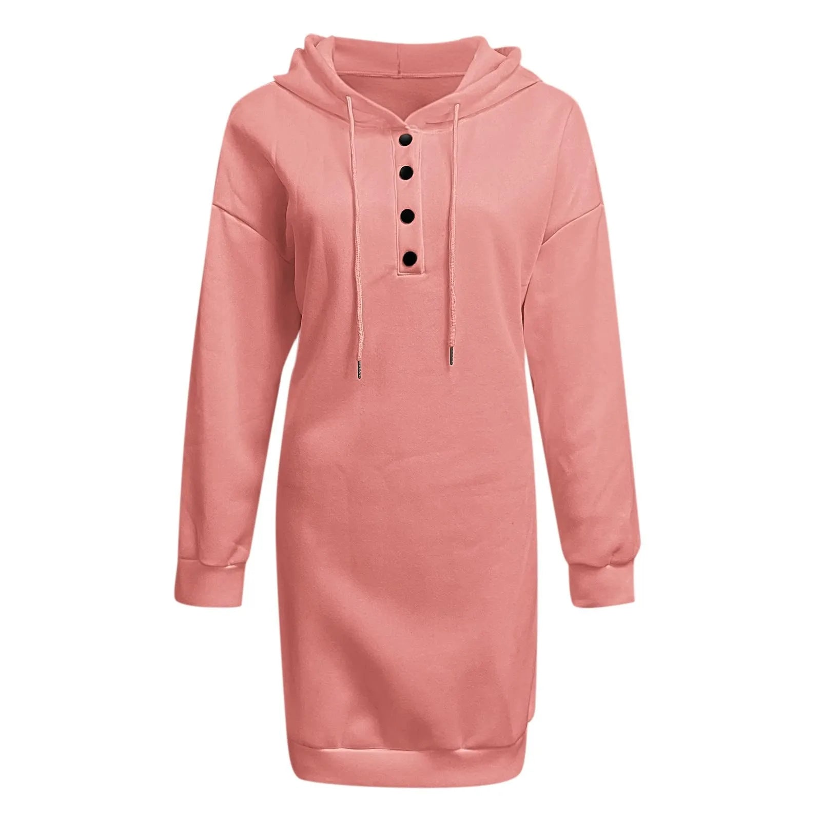 Women's Dresses Long Sleeve Drawstring Pullover Top Dress