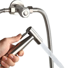 Booster Spray Gun Stainless Steel Toilet Spray Gun Flushing Hanging Seat