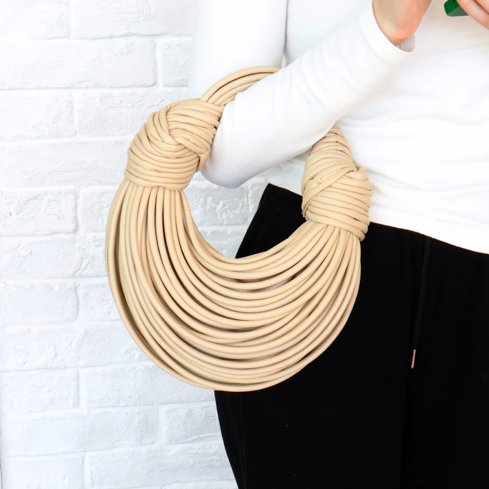 Designer Handbags Brand Bags Handwoven Noodle Bags Rope Knotted Pulled Bread