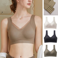 Women's Bra Breathable Gather Together No Trace Bra No Steel Ring Comfortable Large Size Underwear Vest