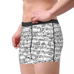 Music Pattern , Note Instrument Musical Listening Underpants Breathbale Panties