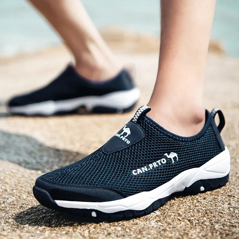 Men Casual Shoes Fashion Summer Shoes Mesh outdoor Breathable Slip-on Flats Men Sneakers