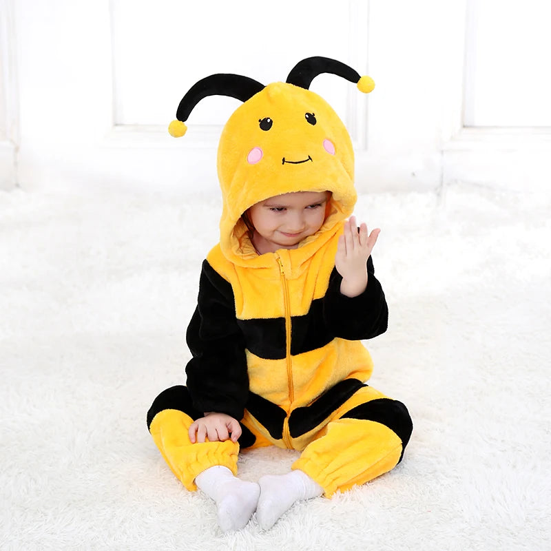 Animal Bee Newborn Baby Clothes Bodysuit Boy Girl Cute Romper