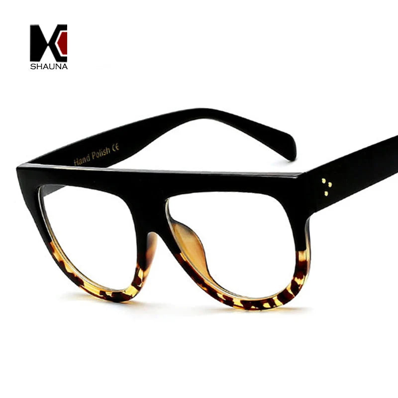 Women Large Gradient Frame Sunglasses Classic Men Clear Lens Sunglasses