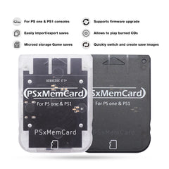 PSXMemCard Save Data Game Card for PS1 PS One Game Console with MicroSD Card TF Card Support Firmware upgrade